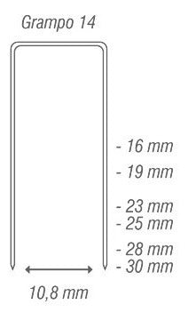 Grampeador Pneumático Profissional 14/30 Pacar